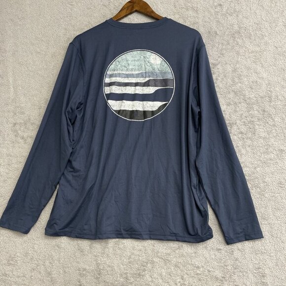 NEW Hang Ten Men's M Medium UPF 50+ Long Sleeve Shirt Graphic Back - Picture 2 of 9